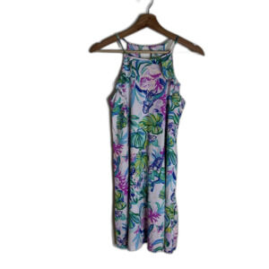 Lilly Pulitzer Dress Womens XS Multicolor Pima Cotton Tropical Mermaid Print
